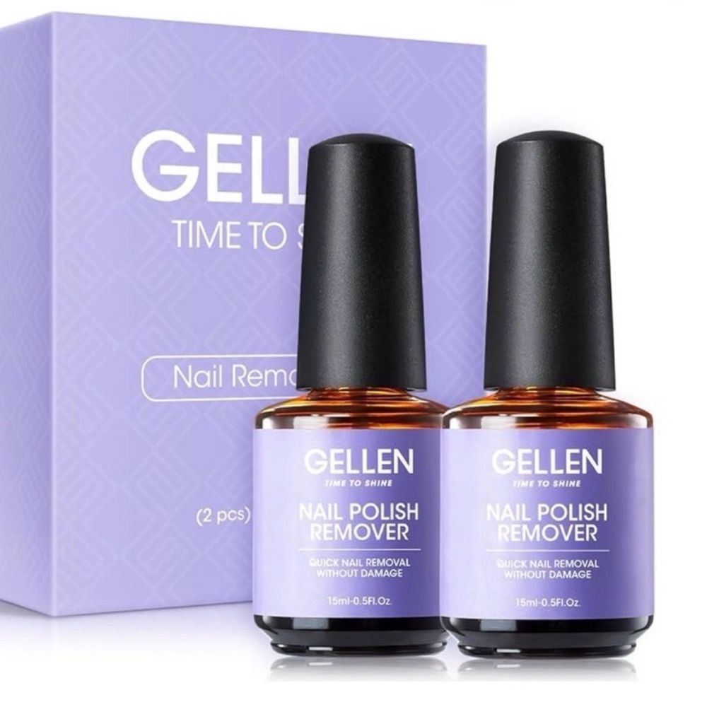 4/$20 GELLEN Time to Shine Nail Removal Kit 2 Bottles BNIB